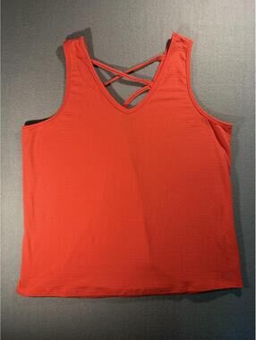 Freely Coral Crisscross Back Active Tank Top